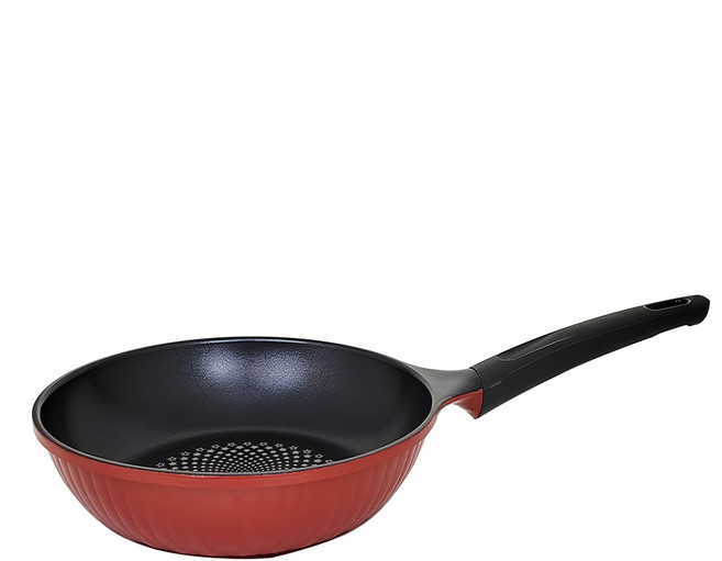 Kitchen-Art F2 鑽石級鑄鐵深形平底鍋 紅色, 1個, 28cm