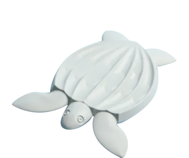 QUALy LEATHERBACK TURTLE COASTER皮革海龜 杯墊, 灰色, 1個