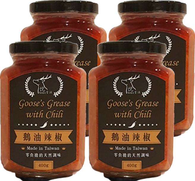 Well Life 悅生活 極鮮 黃金3A頂級混種辣椒款鵝油, 4罐, 400g
