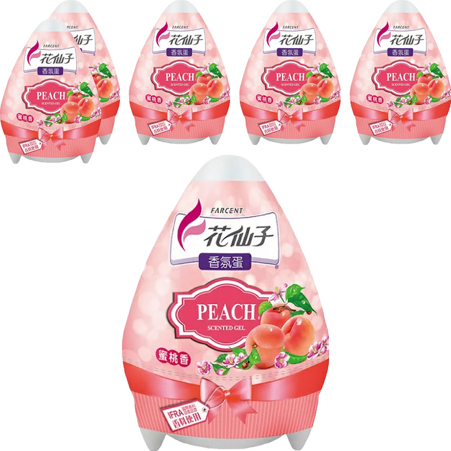farcent 花仙子 好心情香氛蛋, 120g, 6個, 蜜桃香
