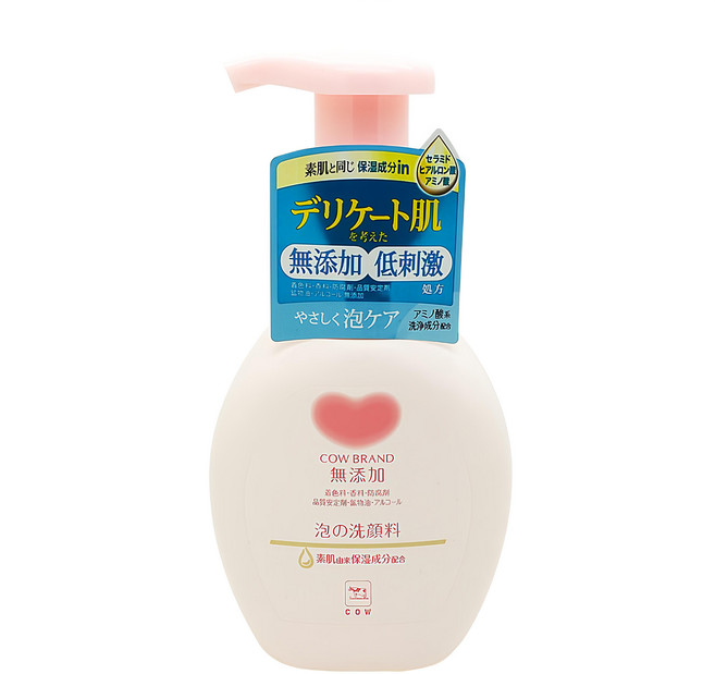 COW STYLE 牛乳石鹼 無添加溫和滋潤泡沫洗面乳, 160ml, 1瓶