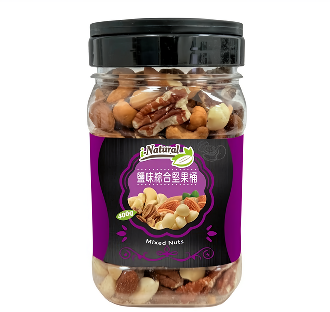 i-Natural 鹽味綜合堅果, 400g, 1罐