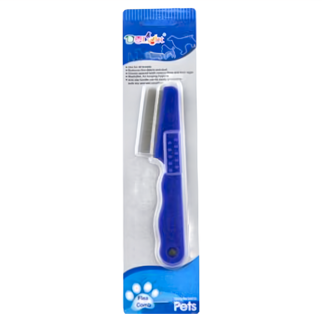 HELLO PET 哈囉佩特 單排蚤梳 極密齒梳設計, 顏色隨機, 1個