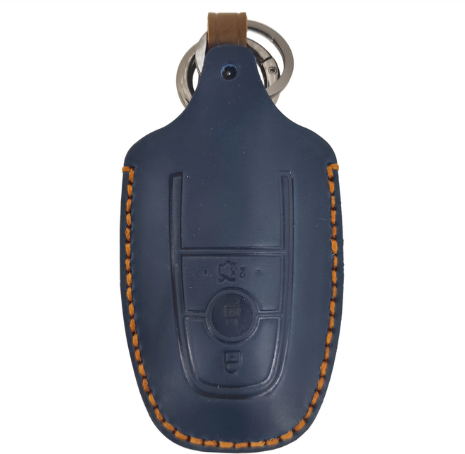 LIKEHOUSE 真皮頭層牛皮手工製作福特遙控鑰匙包KB128