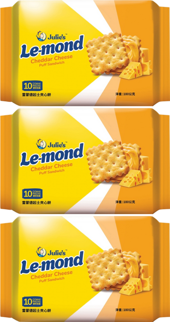 Julie's 茱蒂絲 雷蒙德乳酪起士夾心餅, 180g, 3包