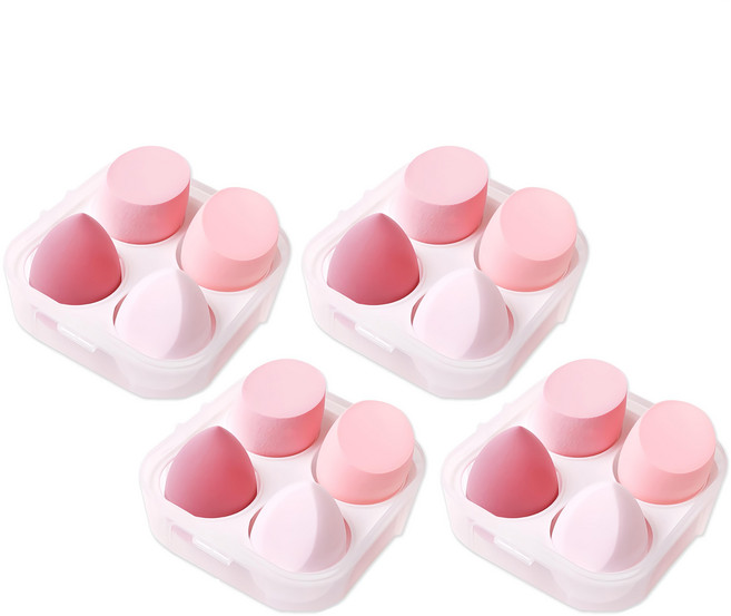 小麥購物 雞蛋盒美妝蛋 Y714 87g 4顆, 粉色系, 4盒