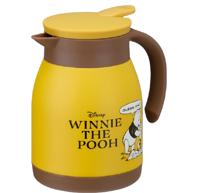 Skater 不鏽鋼桌上型熱水壺 保溫保冷, Winnie the pooh 黃色 + 棕色, 600ml, 1個