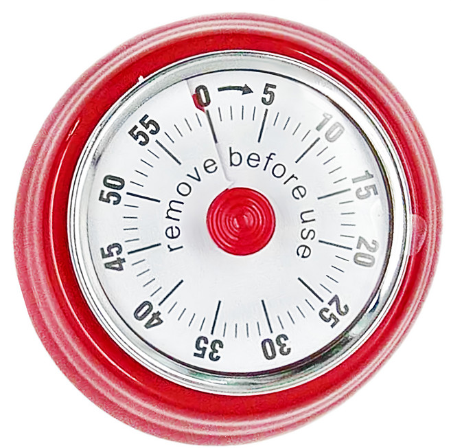 PUSH! 計時器 紅色 7.3*7.3*3.5CM, 1個