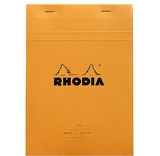 RHODIA N16 黑色上翻筆記本 A5 空白內頁 148 x 210mm, 橘色 + 黑色, 1本