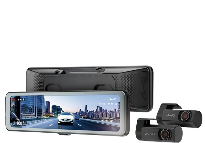 台灣 MiO HDR數位防眩 分離式2K雙鏡 後視鏡型行車記錄器 新2代星光級 MiVue R880WD