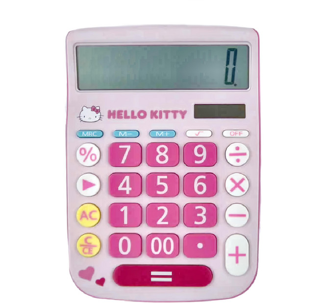 E-MORE Hello Kitty KT-900 計算機, 粉色, 1個
