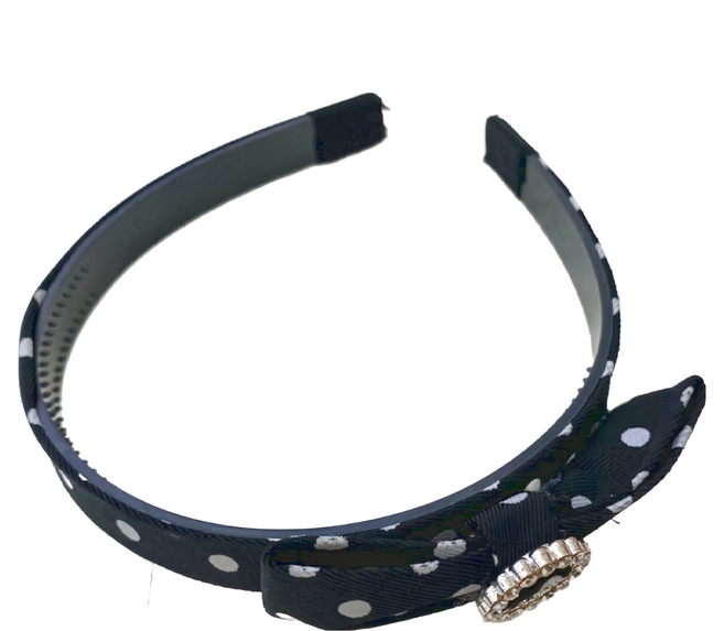 SY 童 造型蝴蝶結髮箍 Set 2個 點點黑