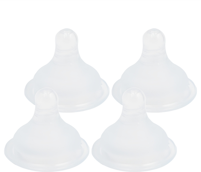 Simba 小獅王辛巴 超柔防脹氣寬口十字奶嘴, M(3個月以上), 4個