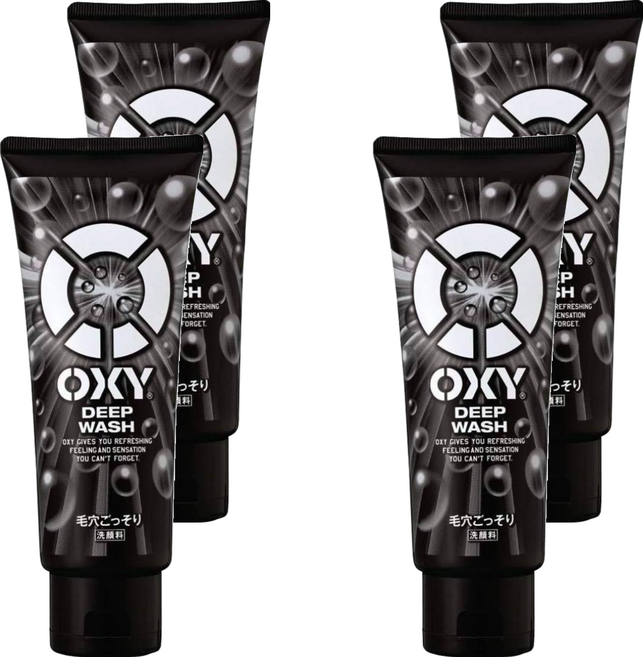 ROHTO 樂敦 OXY 男士竹炭控油洗面乳, 130g, 4條