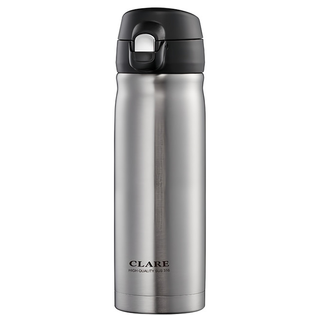 CLARE 絢彩真空彈跳杯, 不銹鋼色, 480cc, 1個