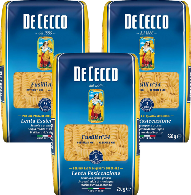 DE CECCO 得科 螺旋麵 NO.34, 250g, 3包