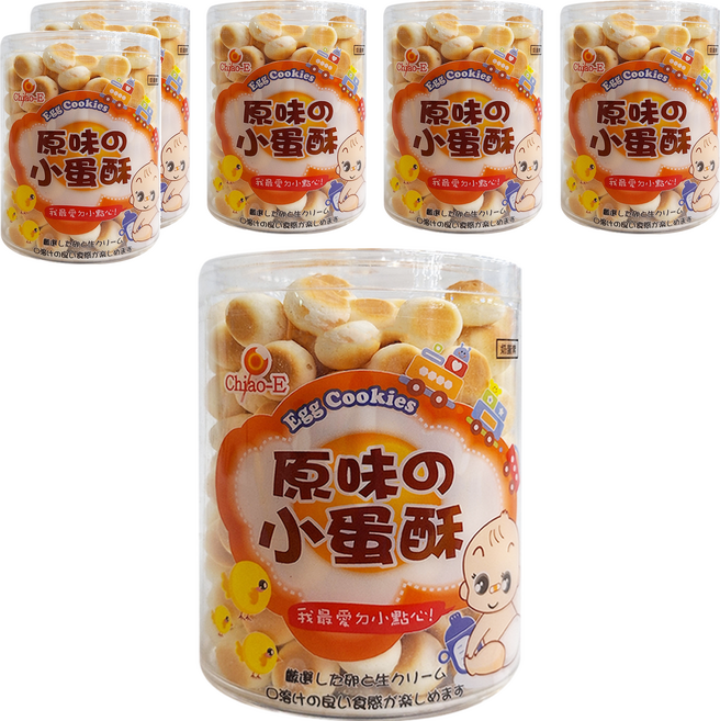 Chiao-E 巧益 原味小蛋酥 蛋奶素, 130g, 6罐