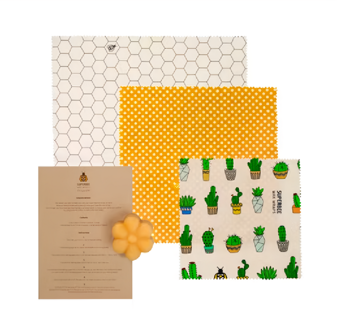 SUPERBEE 蜂蠟 保鮮布DIY3件組, 1組