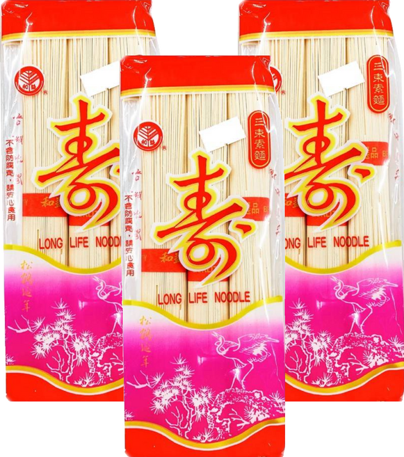 和益 三束素麵, 210g, 3包