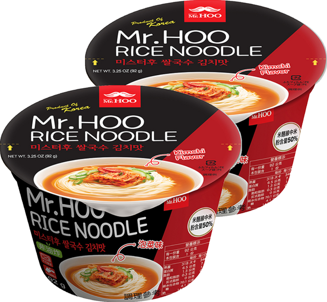 Mr.HOO 米麵線 泡菜味 92g, 2入
