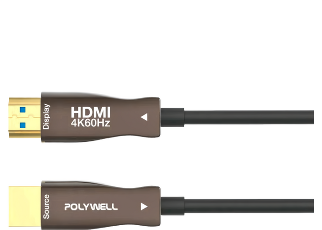 POLYWELL 寶利威爾 HDMI 4K AOC光纖線 4K 60Hz UHD 工程線, 1條, 2m