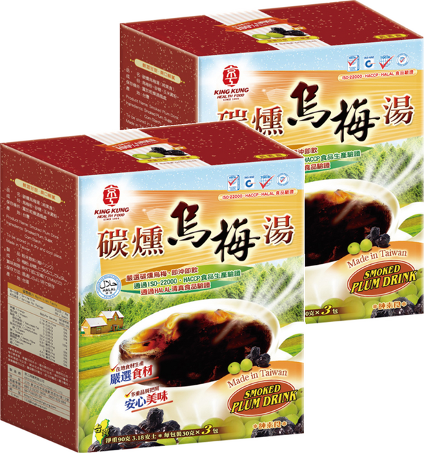 京工 碳燻烏梅湯, 90g, 2盒