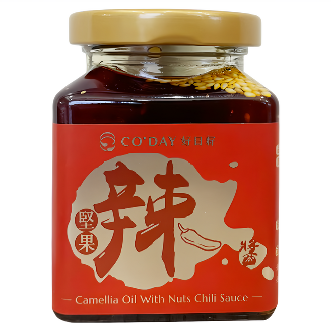 CO'DAY 好日籽 苦茶油堅果辣椒醬 170g 香辣夠味 拌飯拌麵佐餐皆宜, 1瓶