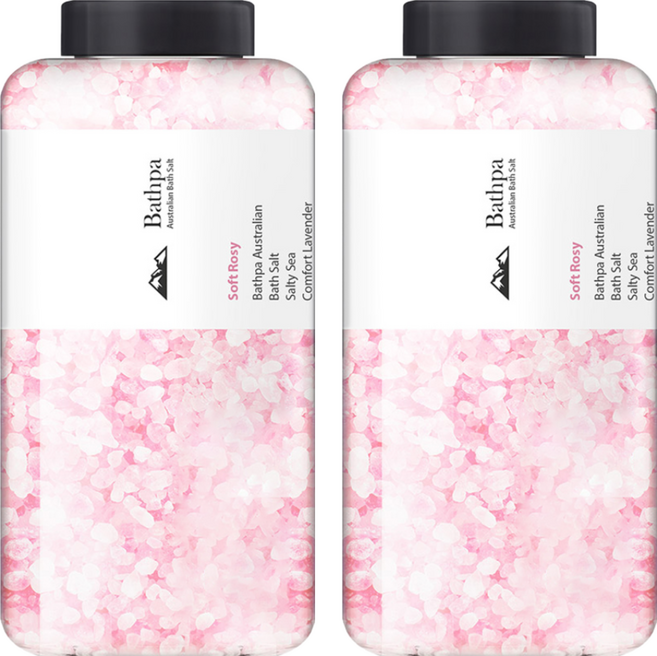 Bathpa 澳大利亞沐浴鹽 Soft Rosy 1.2kg, 2瓶
