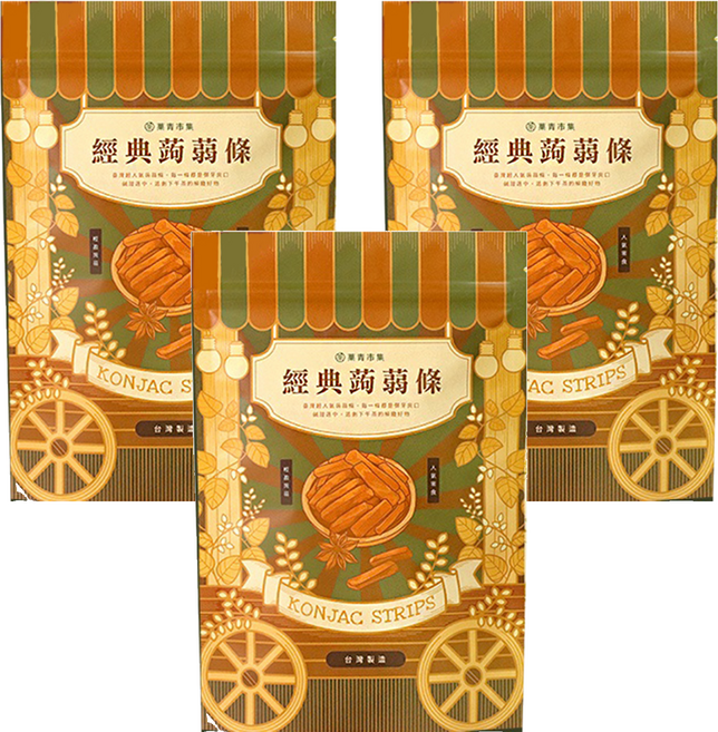 Green Market 菓青市集 五香蒟蒻條, 200g, 3包
