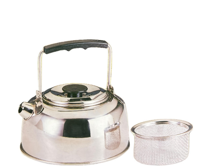 STAINLESS STEEL KETTLE 露營用不銹鋼壺 1L, 1個, 銀色