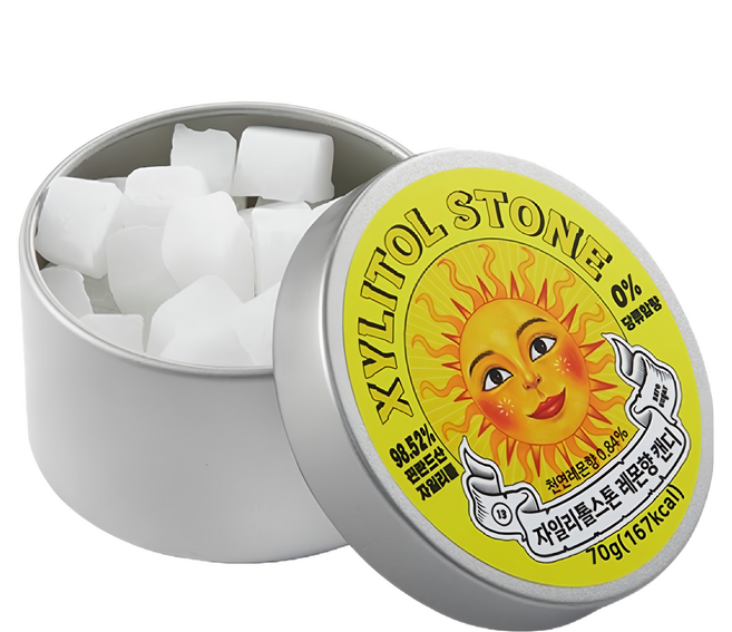 XYLITOL STONE Candy 韓國木糖醇小方糖 13 檸檬, 1個, 70g