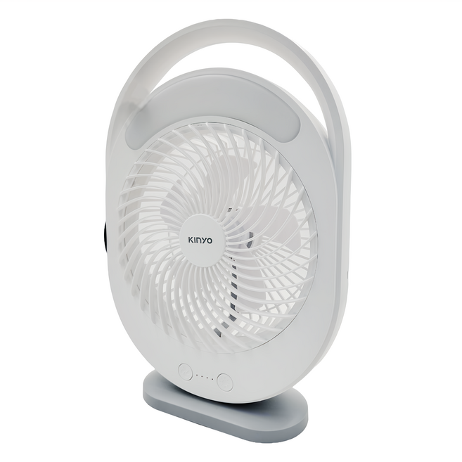 KINYO 桌立兩用充電風扇, UF-890, 白色