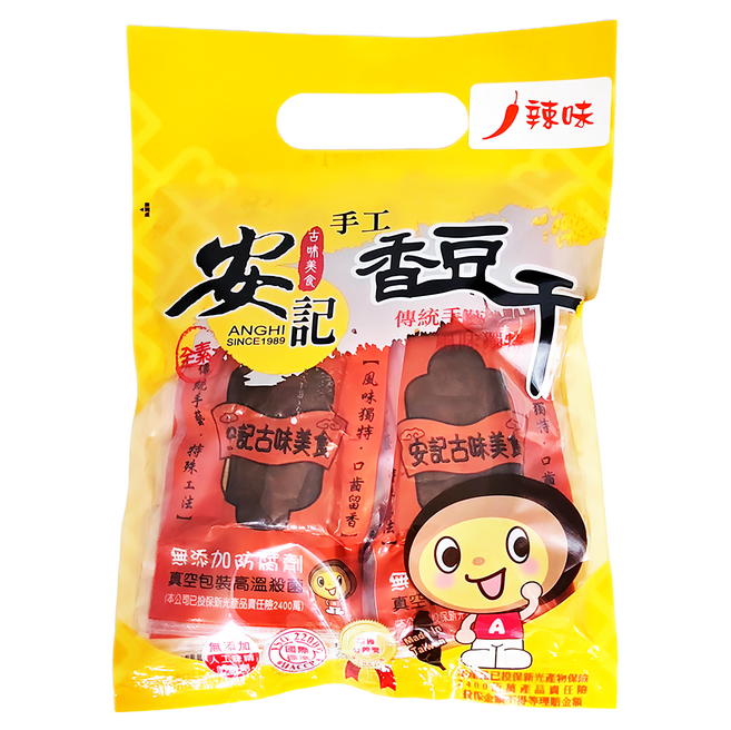 ANGHI 安記 手工香豆干 辣味 6包, 240g, 1袋