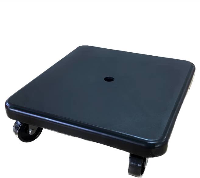 小平板烏龜車 2英吋側煞輪 黑色, 1個