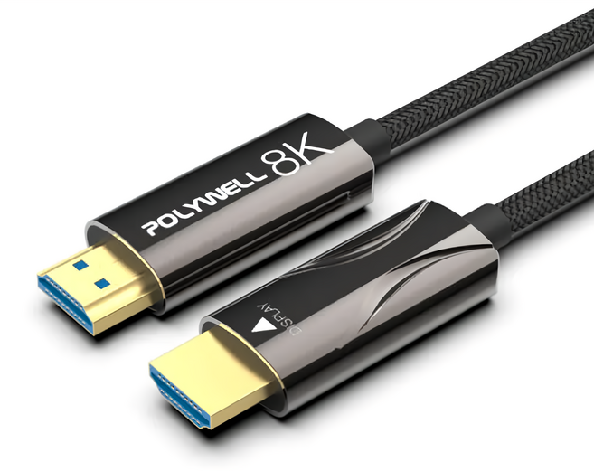 POLYWELL 寶利威爾 HDMI 8K AOC光纖線 2米~50米 4K144 8K60 UHD 工程線 PW15-W60-R015, 15m, 1條