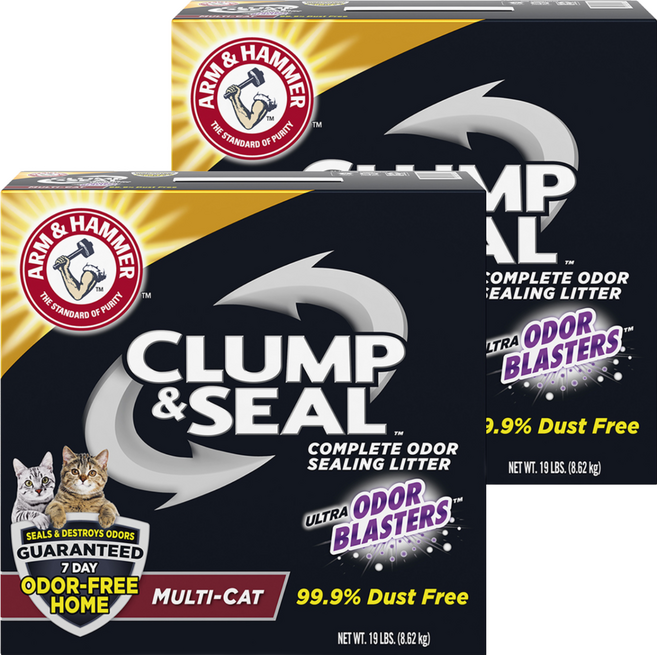 ARM&HAMMER 頂級除臭貓砂, 8.62kg, 2盒