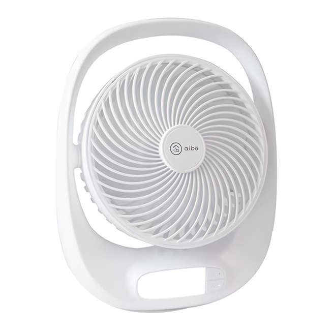 aibo 8吋充電式USB夜燈風扇-白, HA-FAN1131, 白色