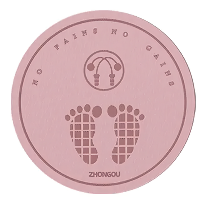 ZHONGOU 長紅 小鮮肉媽咪寶貝生活館 TPE加厚靜音減震跳繩墊 64cm x 10mm, 粉色, 1個