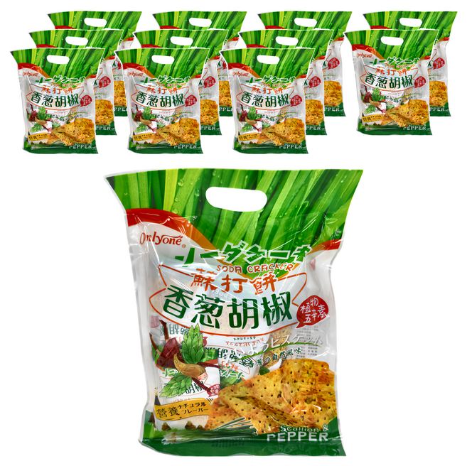Onlyone 海龍王 午後胡椒蘇打餅 香蔥, 136g, 12包