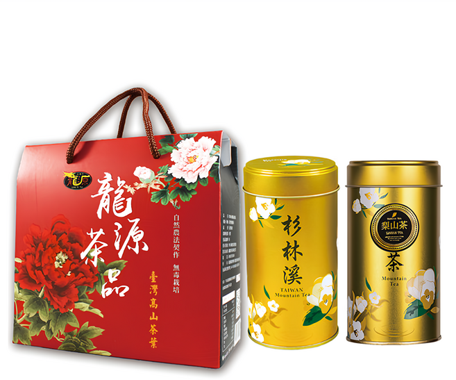 龍源茶品 鑫龍源 風味絕佳梨山烏龍茶葉禮盒, 梨山茶 150g + 烏龍茶 50g, 1盒