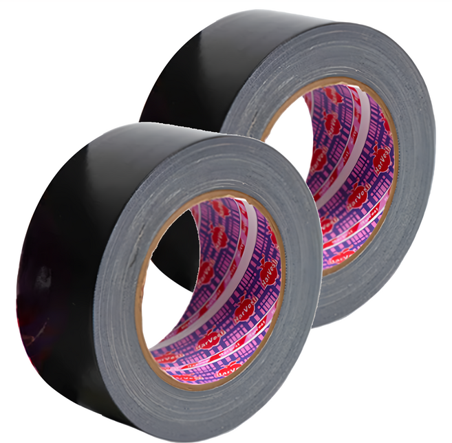 HarVest 蘋果牌 大力膠帶 防水布膠帶 48mm x 25m, 黑色, 2個