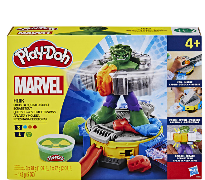 Hasbro 孩之寶 Play-Doh 培樂多 漫威浩克怒砸猛扁遊戲組, 1盒, 28g