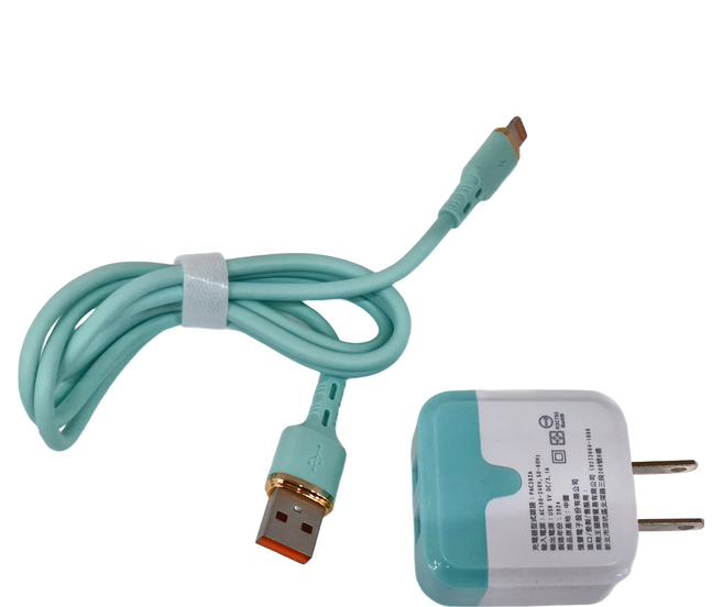 Kolin 歌林 2-Port USB-A to Lightning 充電線組 充電器 Fast Charging Apple適用 白色 + 綠色 PAC262A