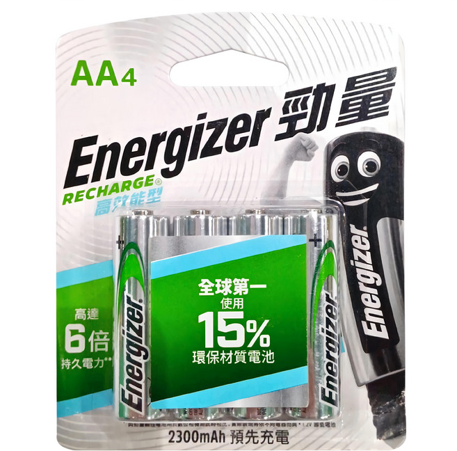 Energizer 勁量 高效能型鎳氫充電電池, 4顆, 1組