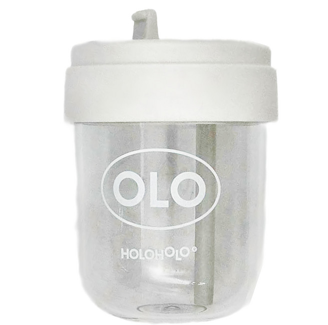 HOLOHOLO TONTON MINI 吸管杯, 白色, 300ml, 1個