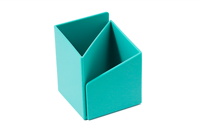 ABEL 力大牌 轉角筆筒 辦公室文具收納 簡約設計 節省空間, 1入, 水藍