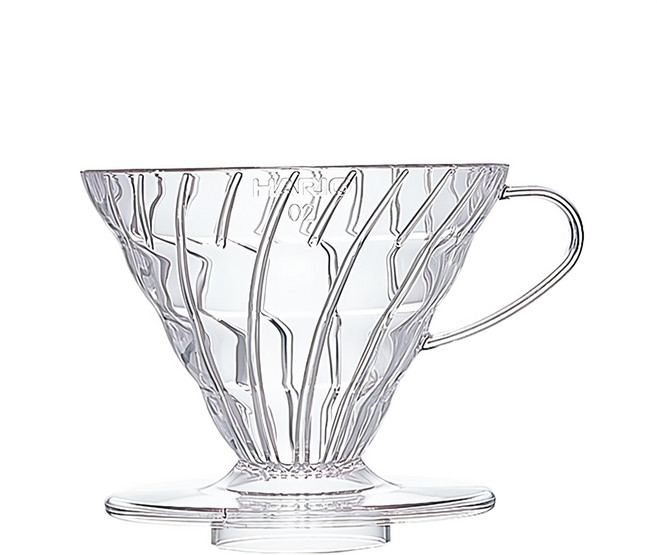 HARIO 好璃奧 V60 02樹脂濾杯 透明 200g, 1個, 濾杯, 1~4杯