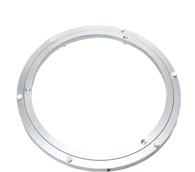 餐桌轉盤底座 鋁合金材質 可拆膠粒用螺絲固定, 銀色, 1個