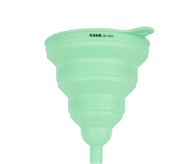 GOZENBO 御膳坊 甜心烘焙 矽膠刻度折疊漏斗, 1個