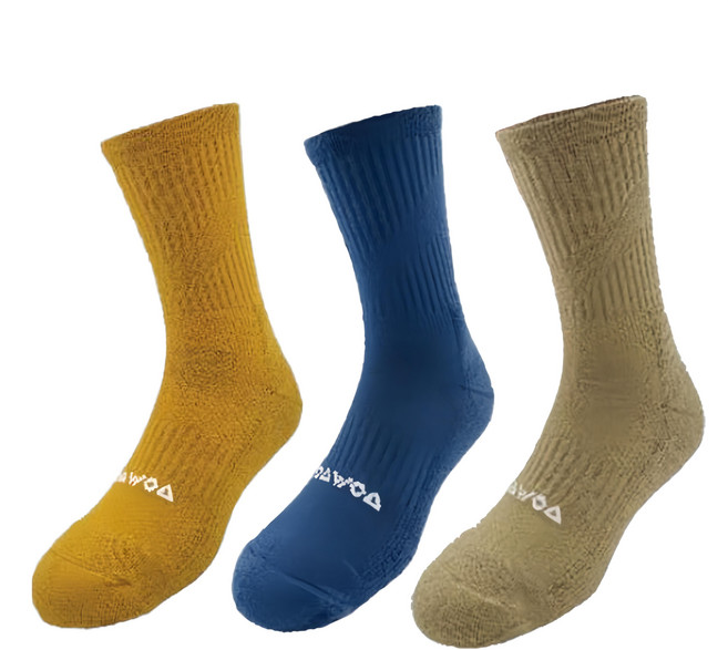 WOAWOA colorwool經典極致速乾高筒羊毛襪-3入組-吸濕排汗